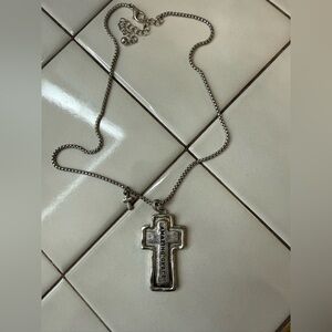 Silver Cross Pendant Necklace